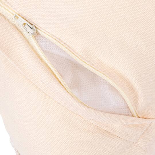 Hello Honey® Cream & Natural Cotton Patchwork Pillow